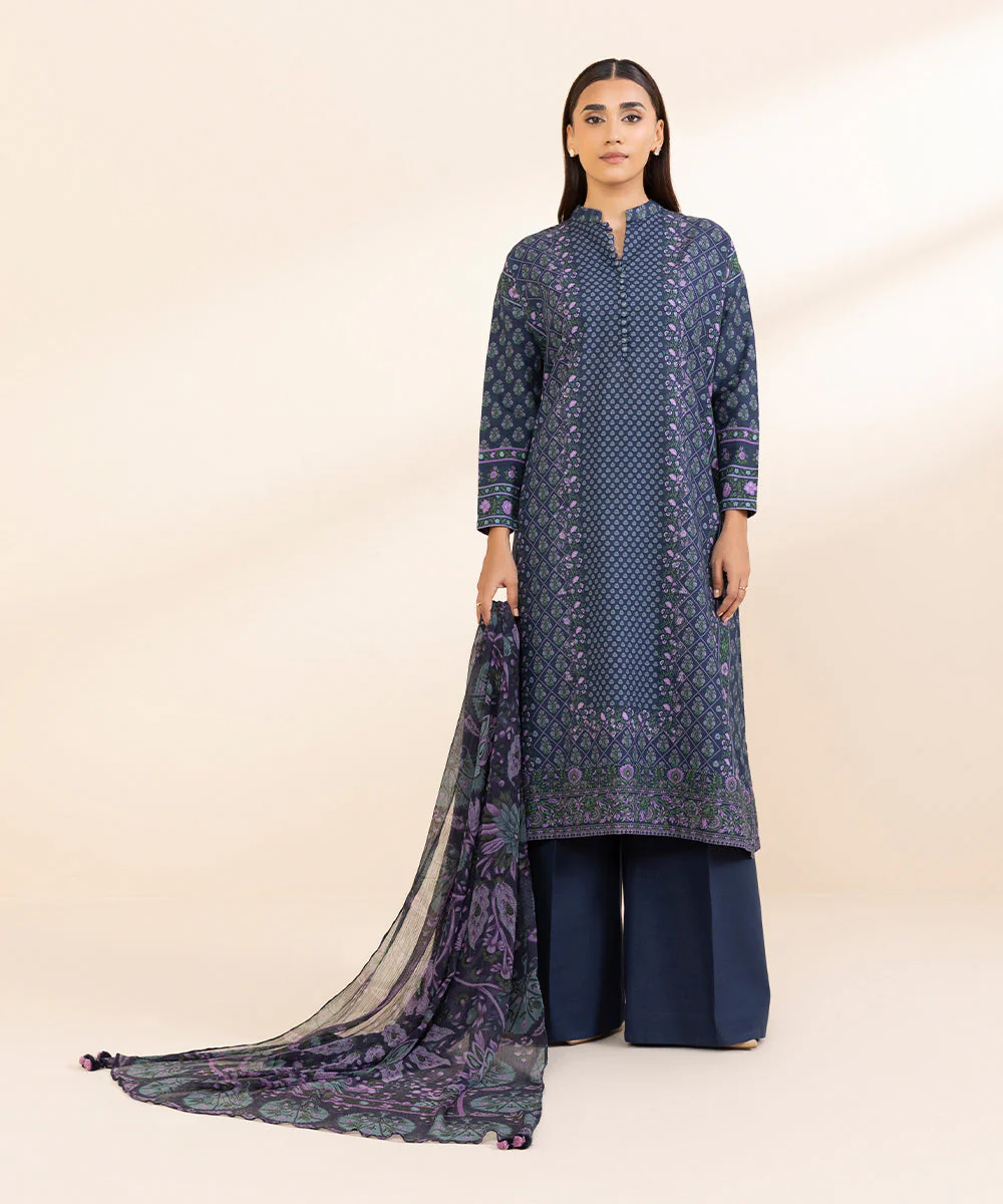 SAPPHIRE 3 Piece - Printed Khaddar Suit