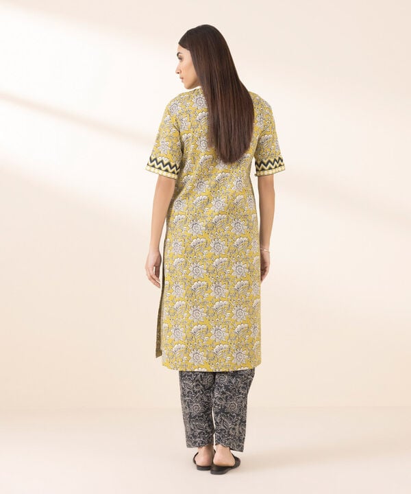 2 Piece - Printed Cotton Suit