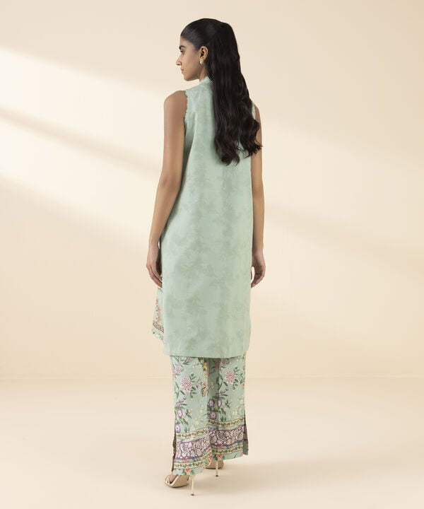 2 Piece - Embroidered Cotton Jacquard Suit