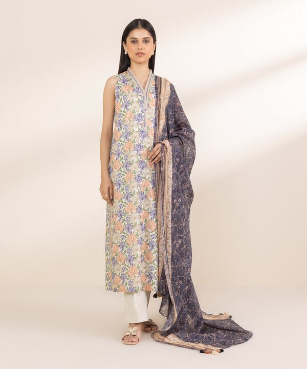 3 Piece - Printed Lawn Suit
