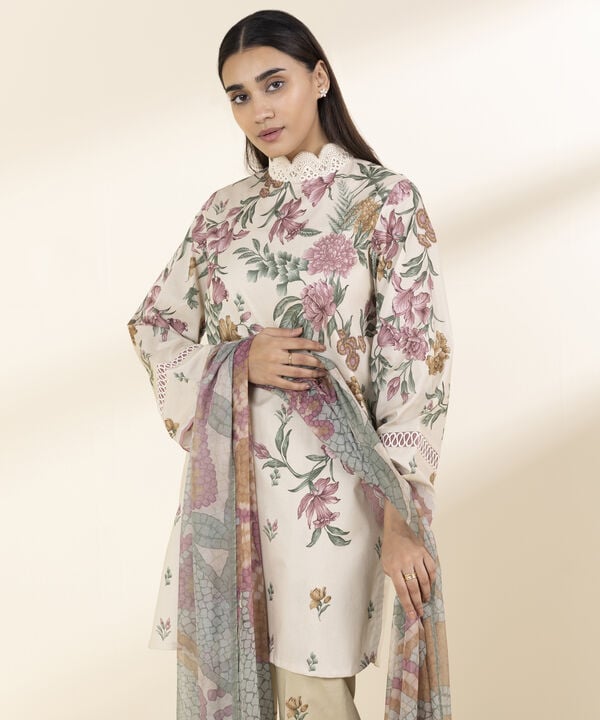 3 Piece - Printed Lawn Suit
