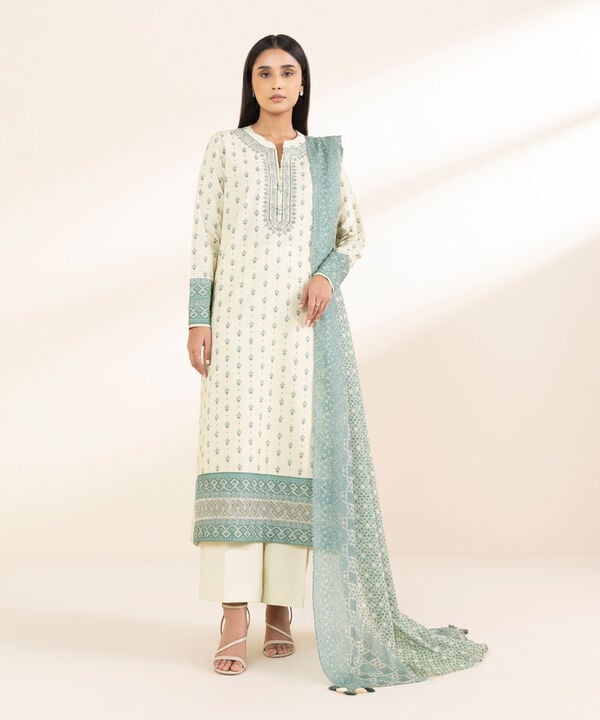 3 Piece - Embroidered Lawn Suit