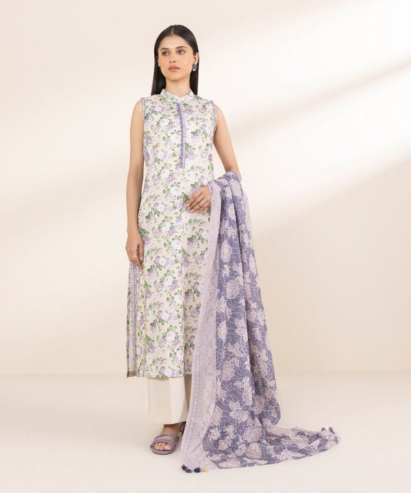 3 Piece - Printed Lawn Suit