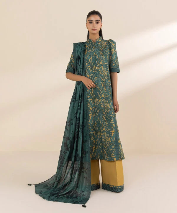 3 Piece - Printed Lawn Suit