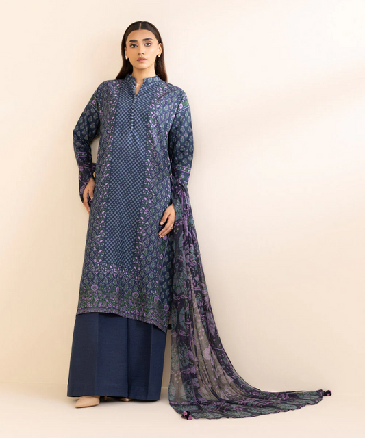 SAPPHIRE 3 Piece - Printed Khaddar Suit
