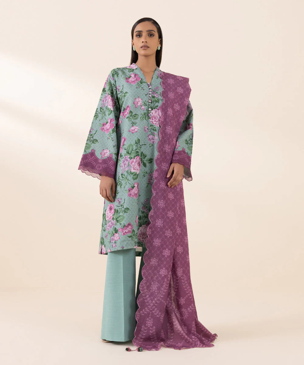 SAPPHIRE 3 PIECE - PRINTED LIGHT
KHADDAR SUIT