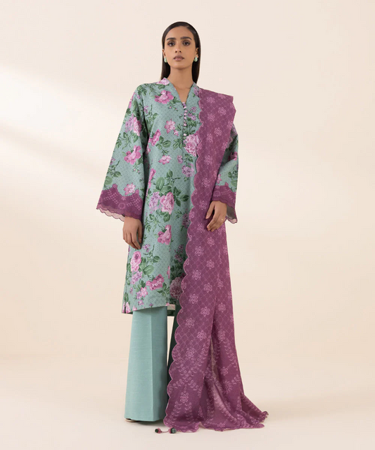 SAPPHIRE 3 PIECE - PRINTED LIGHT
KHADDAR SUIT