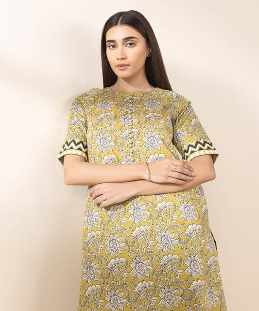 2 Piece - Printed Cotton Suit