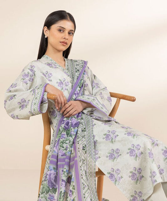 3 Piece - Printed Lawn Suit