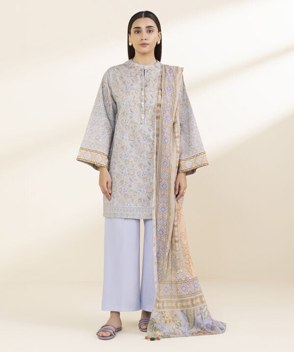 3 Piece - Printed Lawn Suit