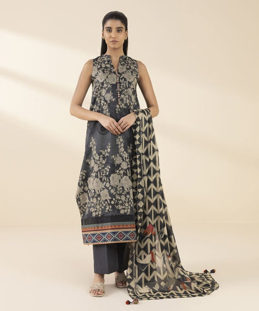 3 Piece - Printed Lawn Suit