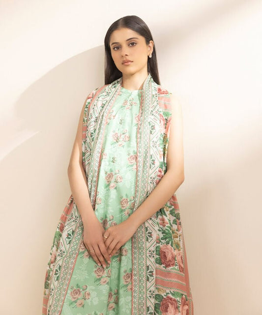 3 Piece - Printed Lawn Suit