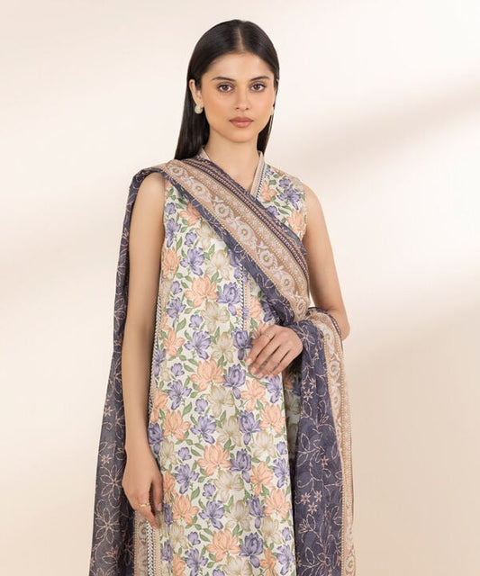 3 Piece - Printed Lawn Suit