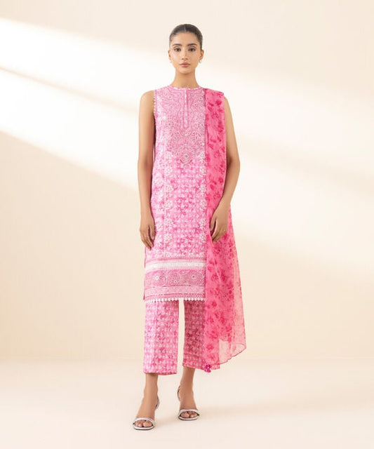 3 Piece - Embroidered Lawn Suit