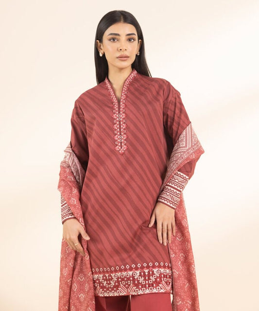 3 Piece - Embroidered Lawn Suit