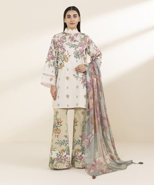 3 Piece - Printed Lawn Suit