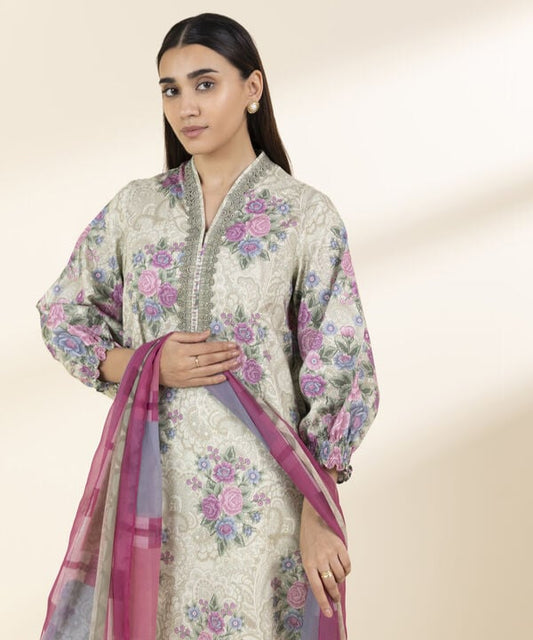 3 Piece - Printed Lawn Suit