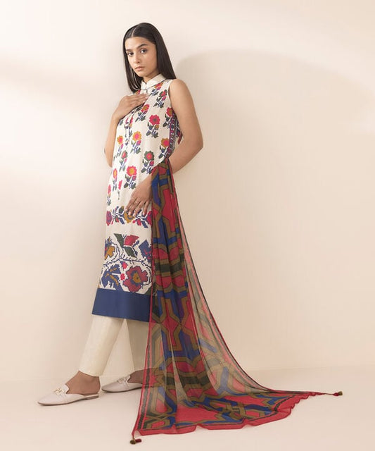3 Piece - Printed Lawn Suit