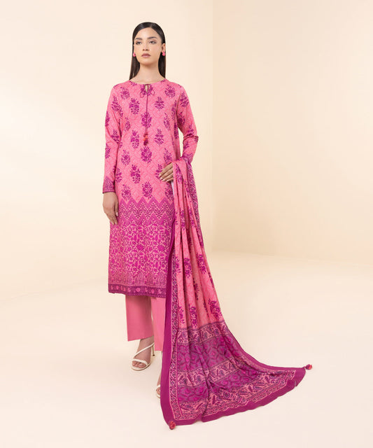 3 PIECE - PRINTED LINEN SUIT